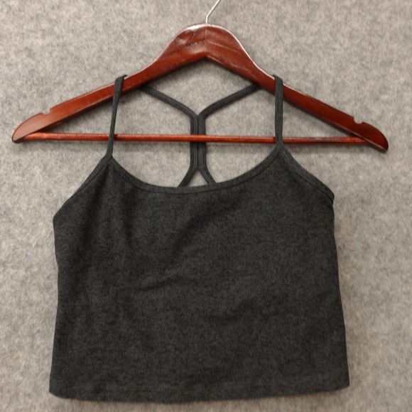 Beyond Yoga Tops - Beyond Yoga Womens Tank Top SMALL Charcoal Y2K Crop Slim Racerback USA